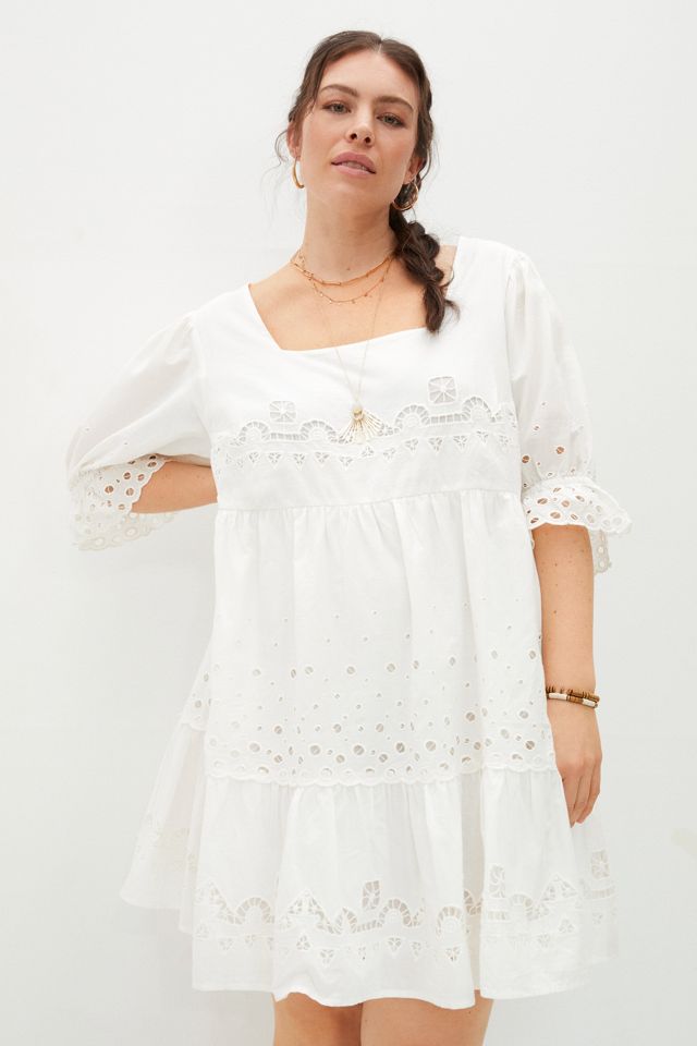 Audrina Eyelet Mini Dress #7