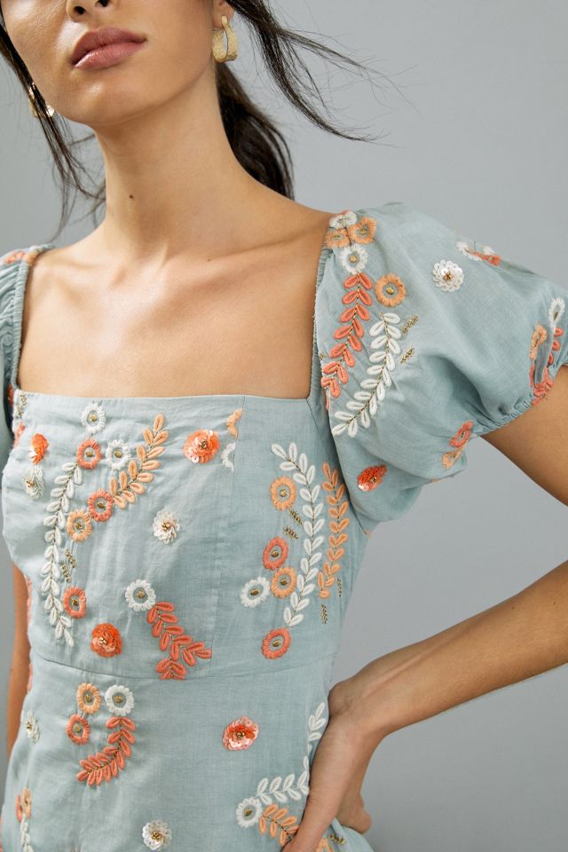 Let Me Be Laurel Embroidered Mini Dress #3