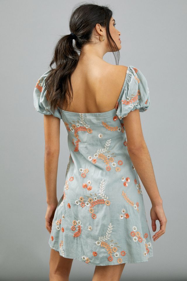 Let Me Be Laurel Embroidered Mini Dress #4