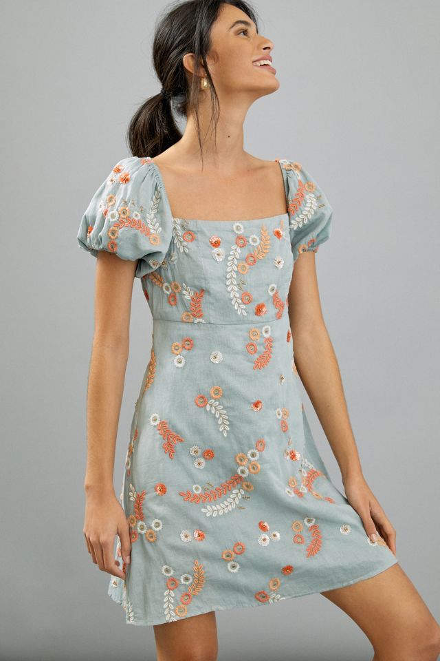 Let Me Be Laurel Embroidered Mini Dress #5