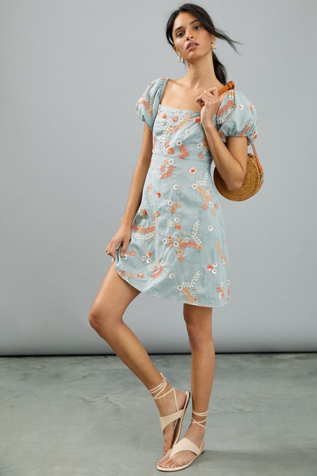 Let Me Be Laurel Embroidered Mini Dress #2