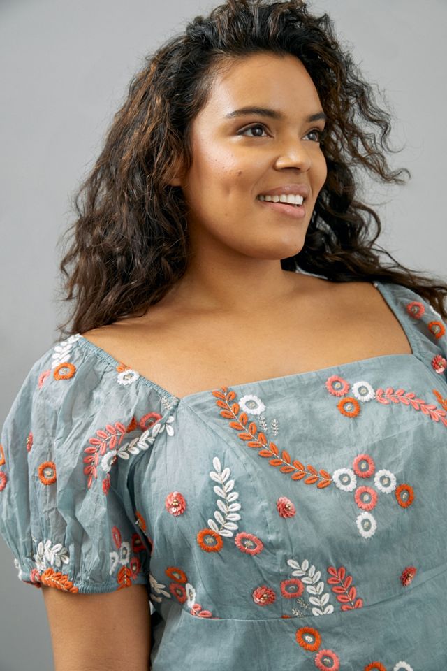 Let Me Be Laurel Embroidered Mini Dress #7