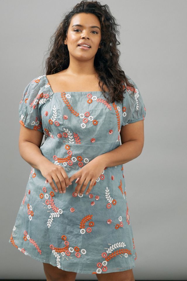 Let Me Be Laurel Embroidered Mini Dress #6