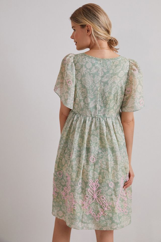 Trellis Embroidered Mini Dress #3