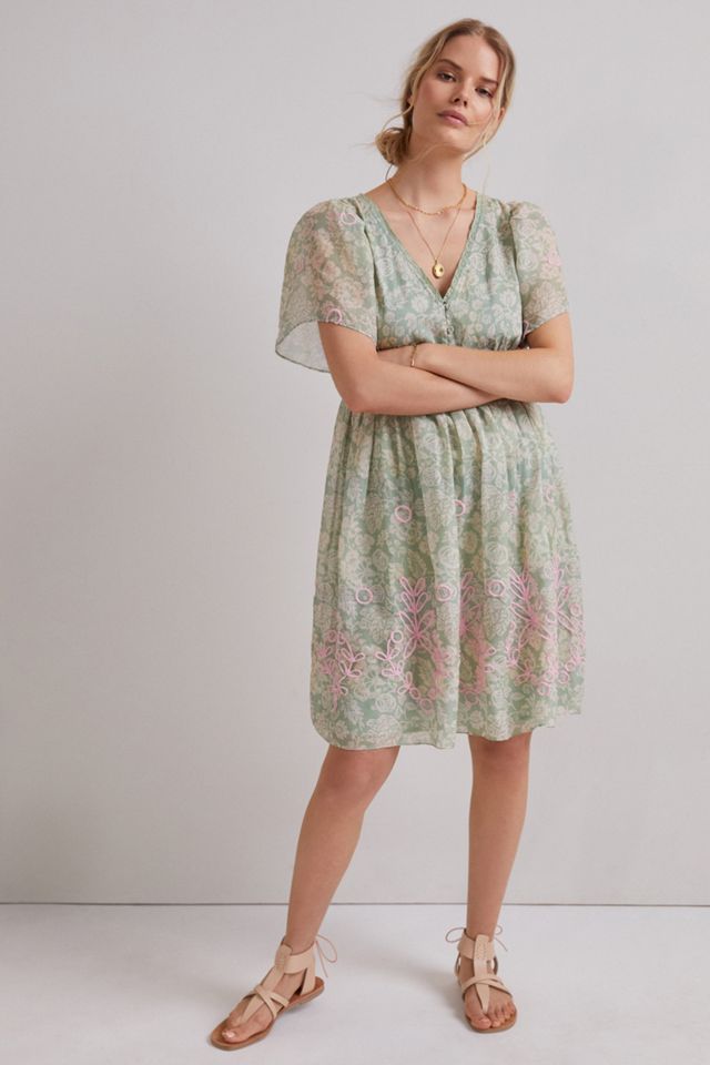 Trellis Embroidered Mini Dress #1