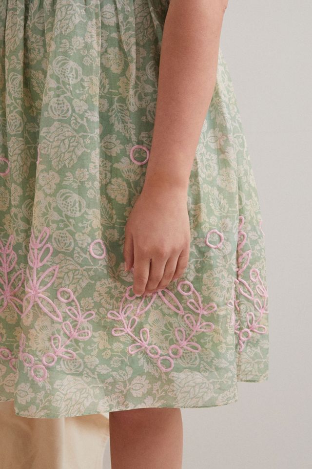 Trellis Embroidered Mini Dress #6
