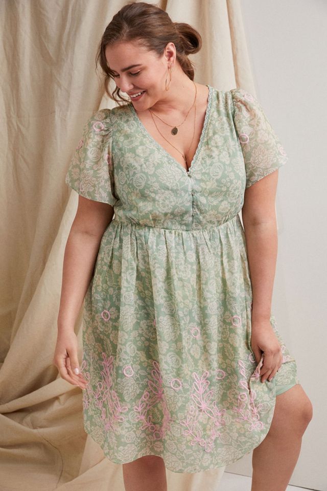 Trellis Embroidered Mini Dress #7
