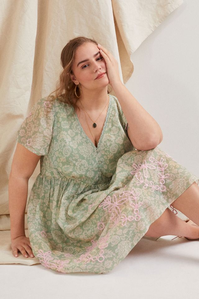 Trellis Embroidered Mini Dress #4