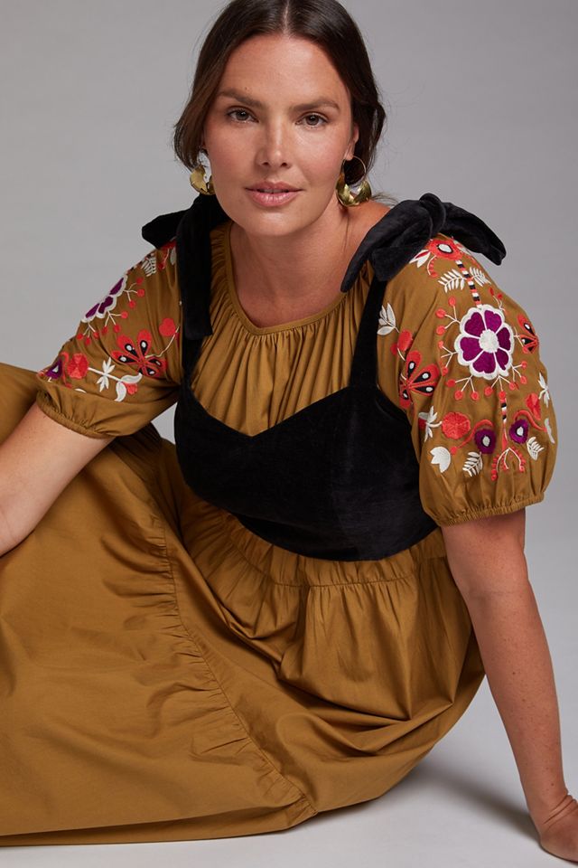 Let Me Be Embroidered Maxi Dress #5