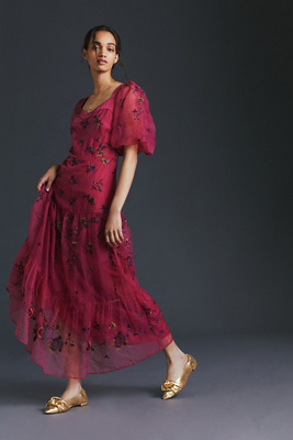 Let Me Be Embroidered Maxi Dress | Anthropologie