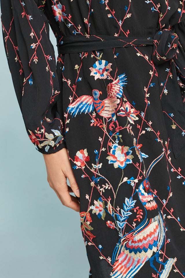 Bird Embroidered Dress