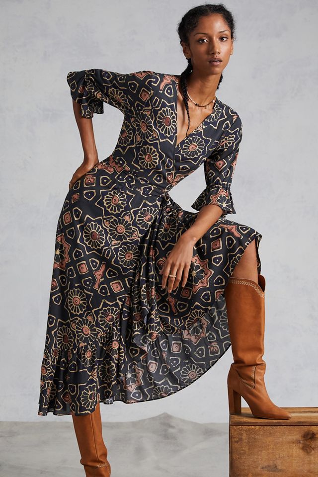 anthropologie beaded wrap dress Madewell Anthropologie Beaded Embellished Wrap Mini Dress – White Chocolate  Couture