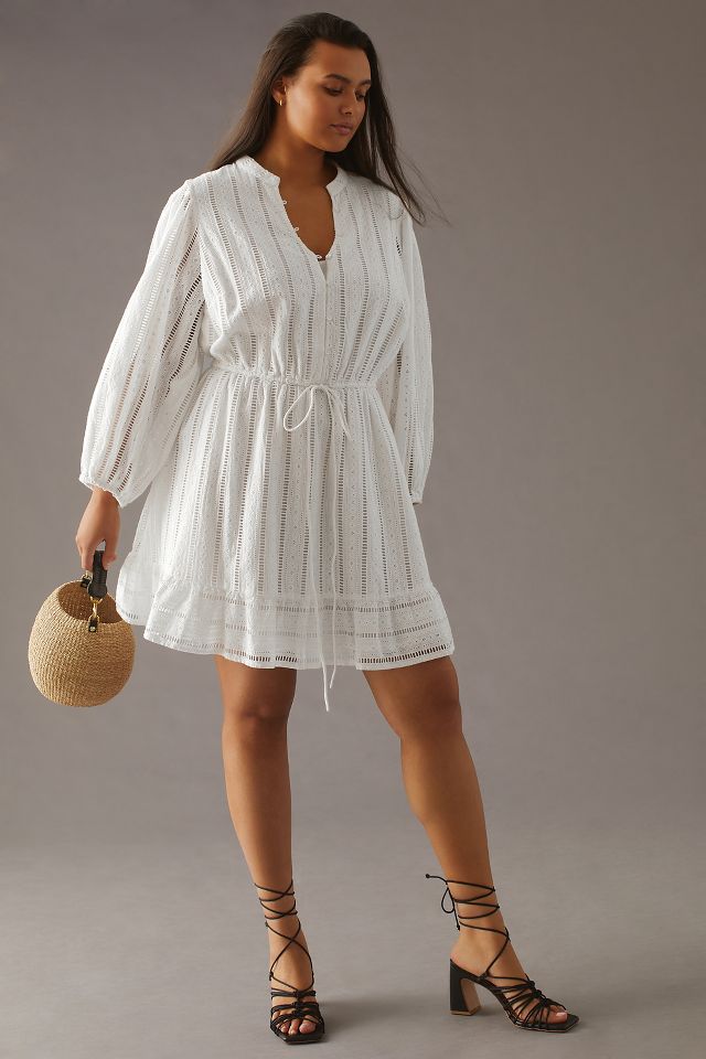 Forever that Girl Anthropologie retailer 3X Dress White eyelet overlay