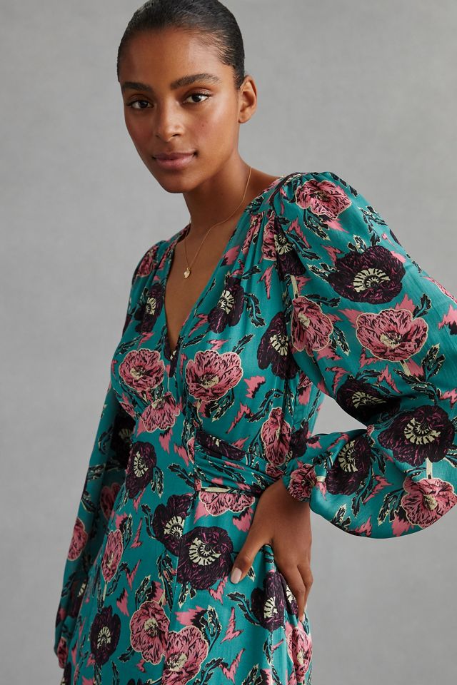 Temperley London x Anthropologie Printed V-Neck Dress | Anthropologie