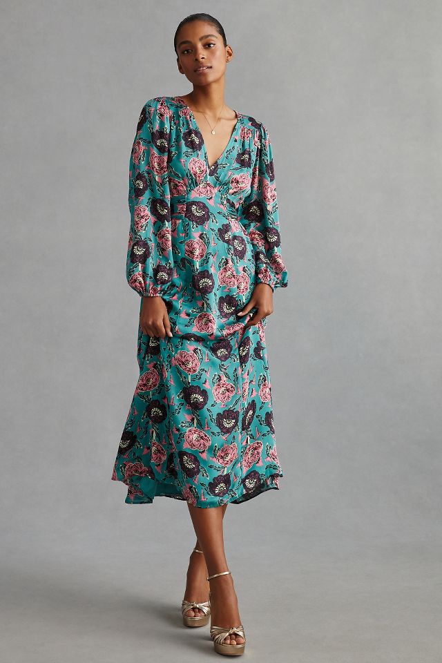 Temperley London x Anthropologie Printed V-Neck Dress | Anthropologie