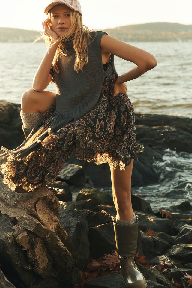 Let Me Be V-Neck Mini Swing Dress #1