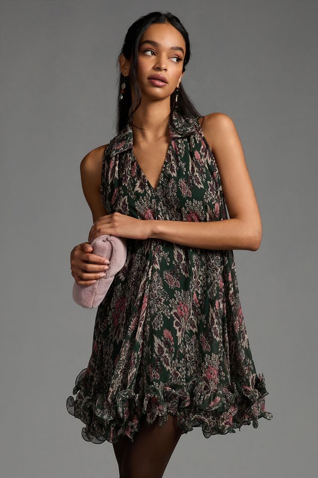 Let Me Be V-Neck Mini Swing Dress #4