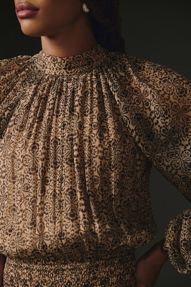 Let Me Be Smocked Mock-Neck Dress #2