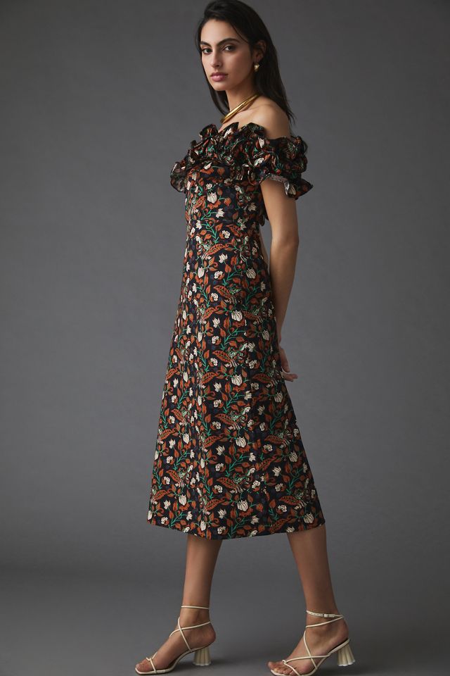 Let Me Be Floral Appliqué Dress #1