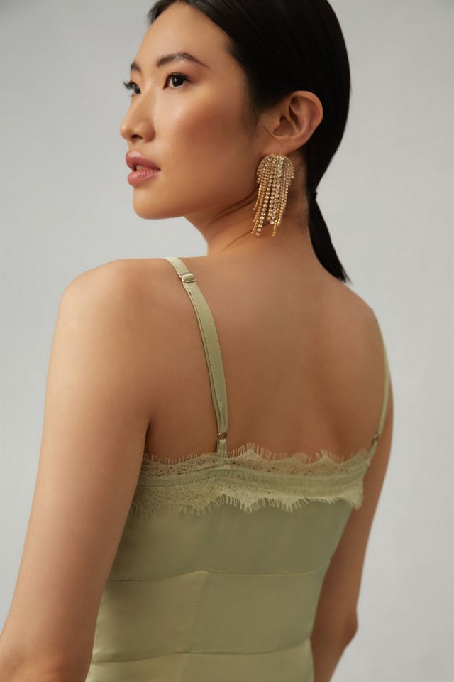 Let Me Be A-Line Lace-Trimmed Midi Dress
