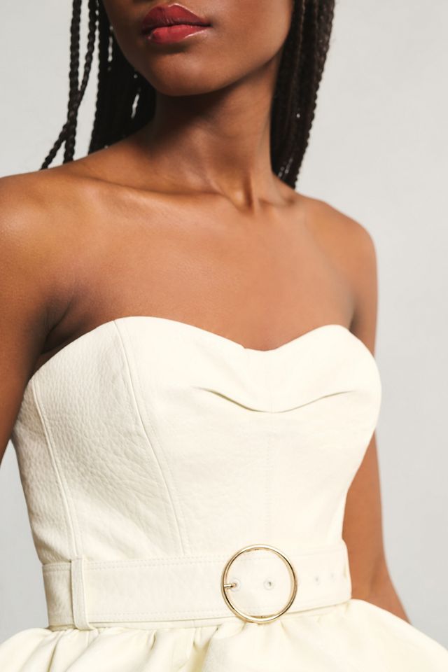 Let Me Be Strapless Belted Bubble Mini Dress #2