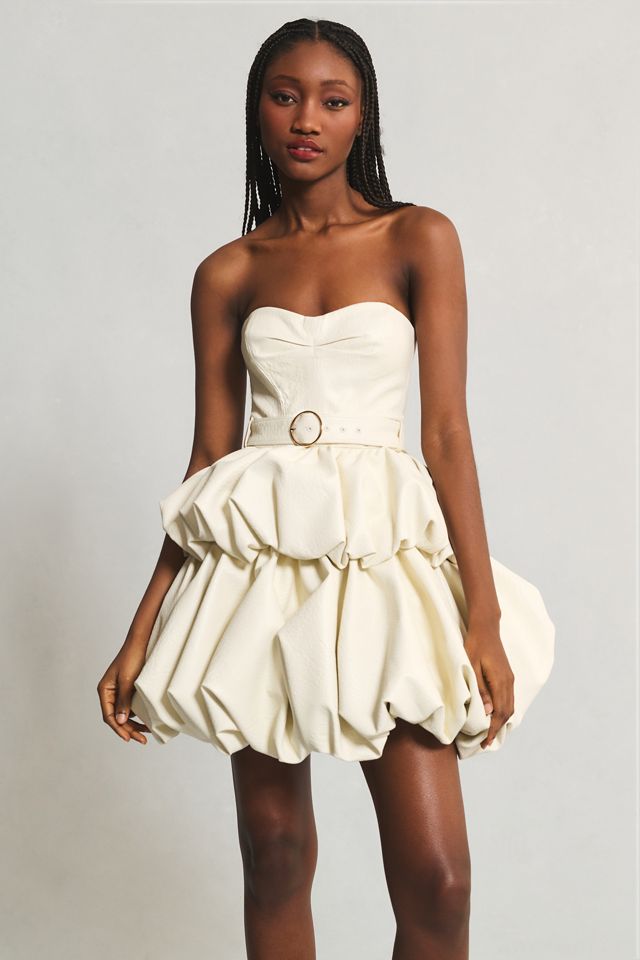 Let Me Be Strapless Belted Bubble Mini Dress #5