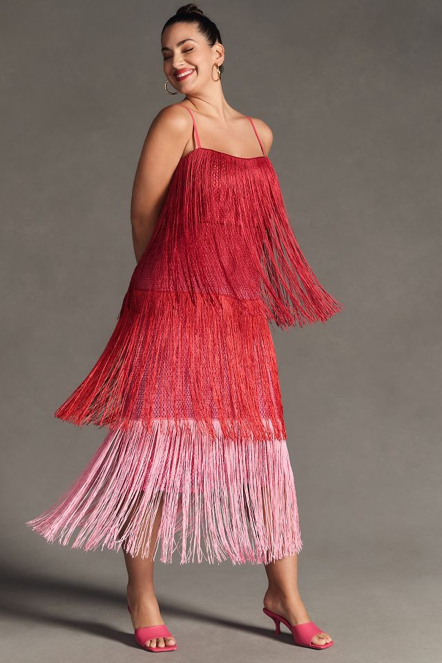 Anthropologie fringe hot sale dress