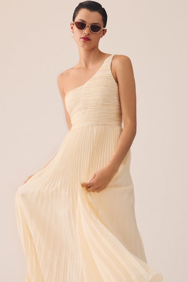 Forever That Girl One-Shoulder Pleated Dress