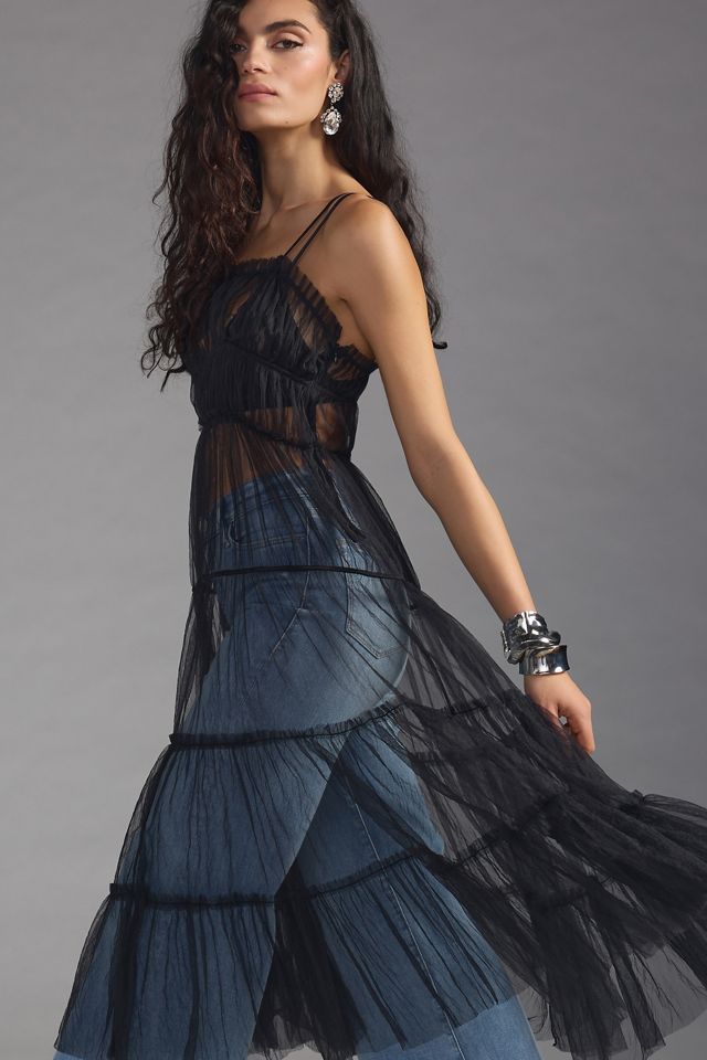 Let Me Be Sheer Tulle Tiered Dress #4