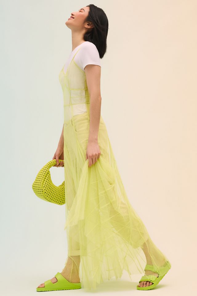 sheer tulle dress anthropologie Let Me Be Sheer Tulle Tiered Dress