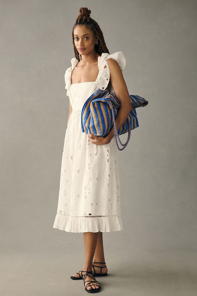Forever That Girl Tie-Back Ruffled Eyelet Dress #1