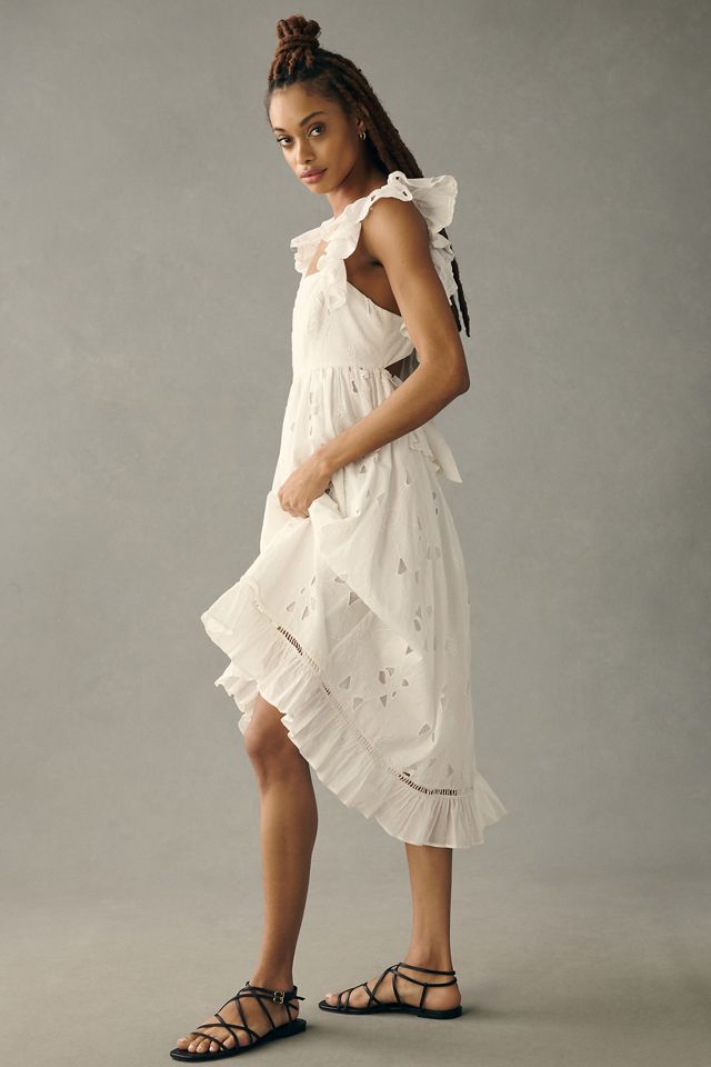 Forever That Girl Tie-Back Ruffled Eyelet Dress #3
