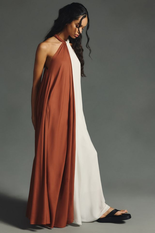 anthropologie let me be colorblock halter dress Let Me Be Colorblock Halter Dress