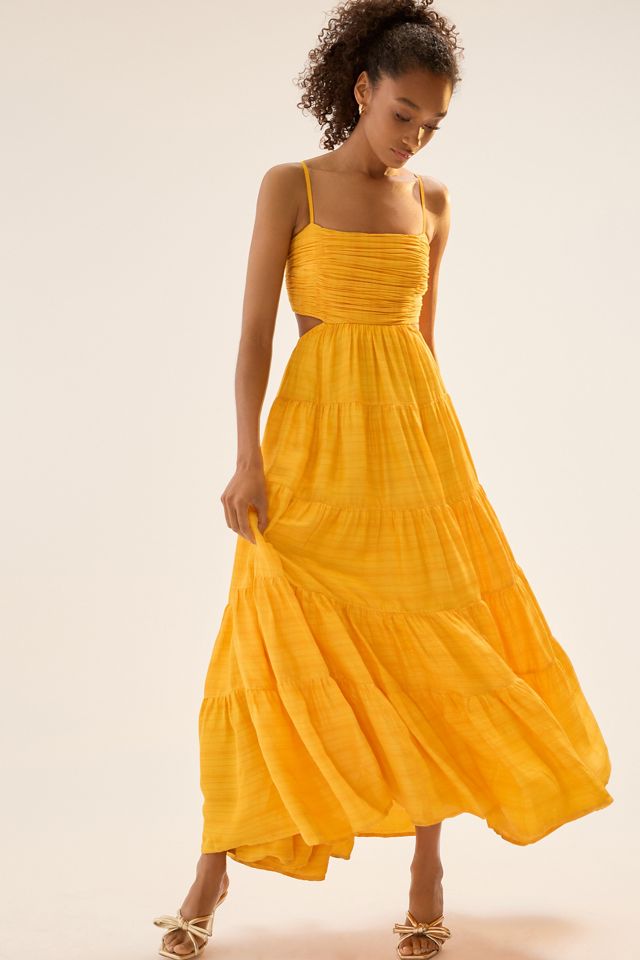 Let Me Be Cutout Tiered Dress #1