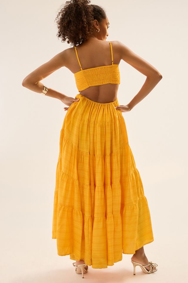 Let Me Be Cutout Tiered Dress #3