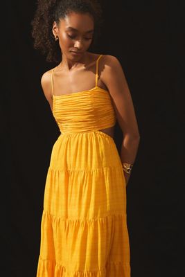 Let Me Be Cutout Tiered Dress