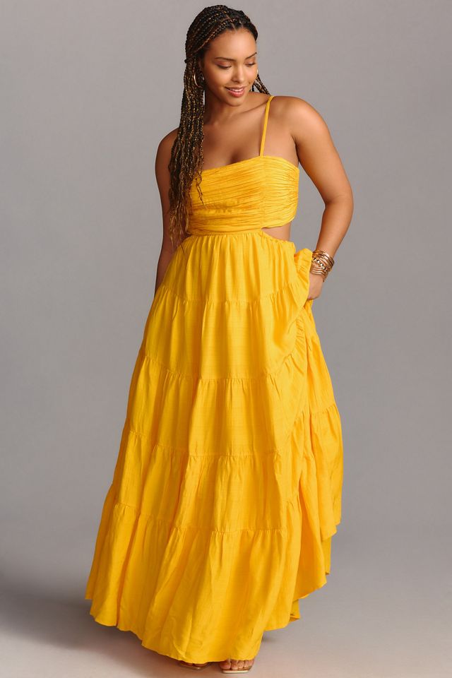 Let Me Be Cutout Tiered Dress #4