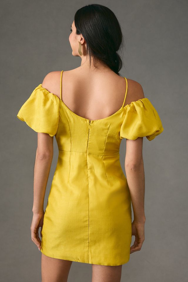 Let Me Be Slim Off-The-Shoulder Puff-Sleeve Dress #1