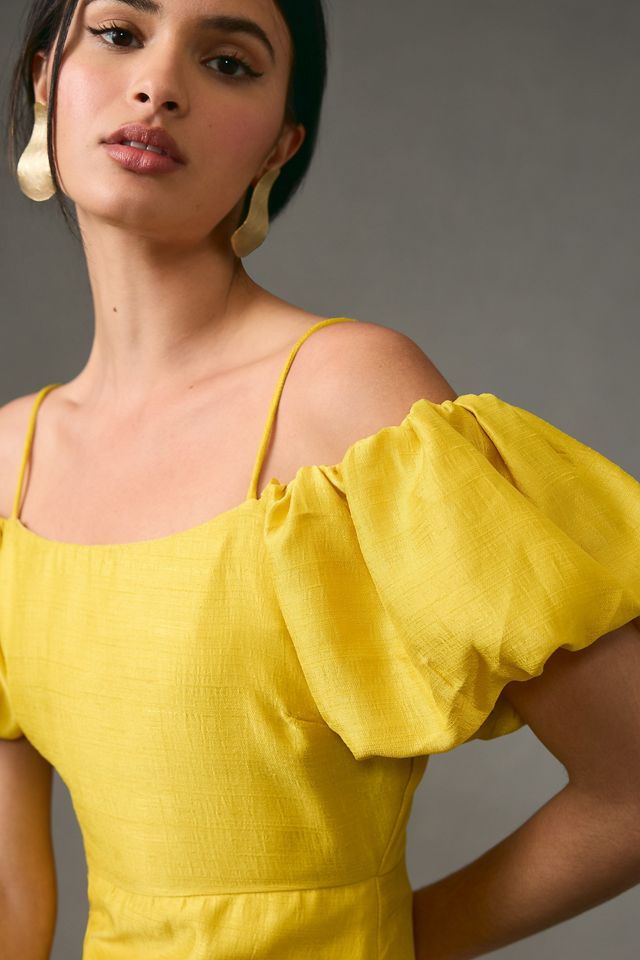 Let Me Be Slim Off-The-Shoulder Puff-Sleeve Dress #2
