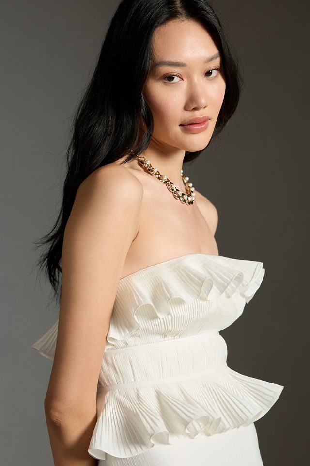 Let Me Be Strapless Tiered Ruffled Dress #2