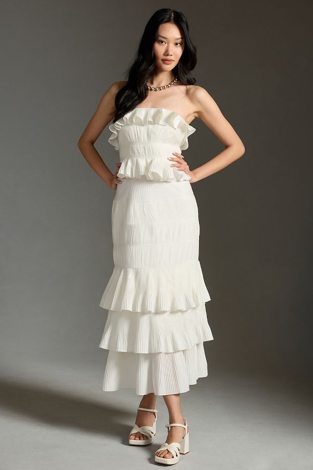 Anthropologie hotsell strapless dress