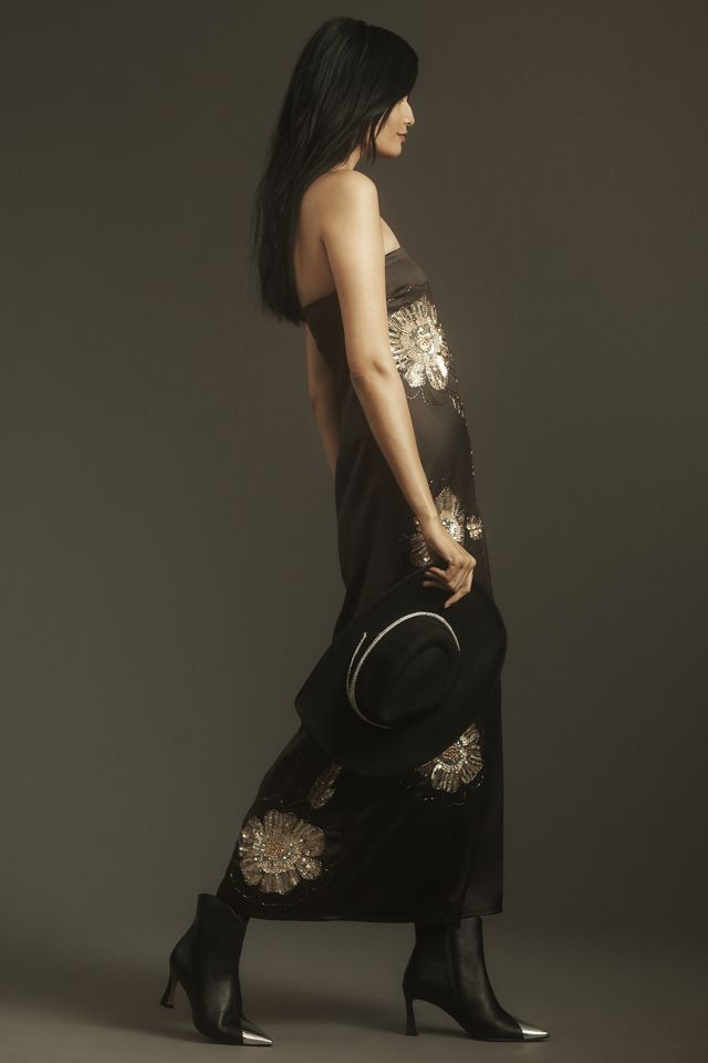 Let Me Be Strapless Embellished Midi Dress #2