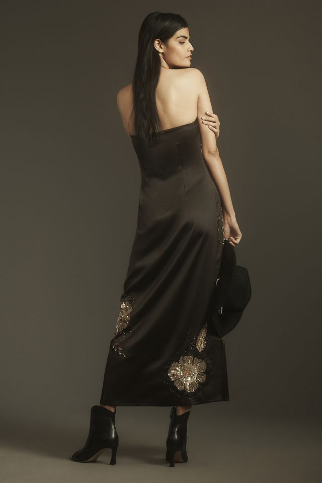 Let Me Be Strapless Embellished Midi Dress #3