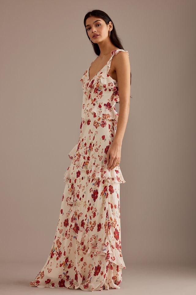 By Anthropologie Isabella Ruffle Maxi Dress #3