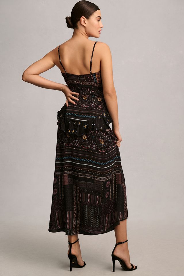 Let Me Be Sheer Printed V-Neck Midi Dress #2