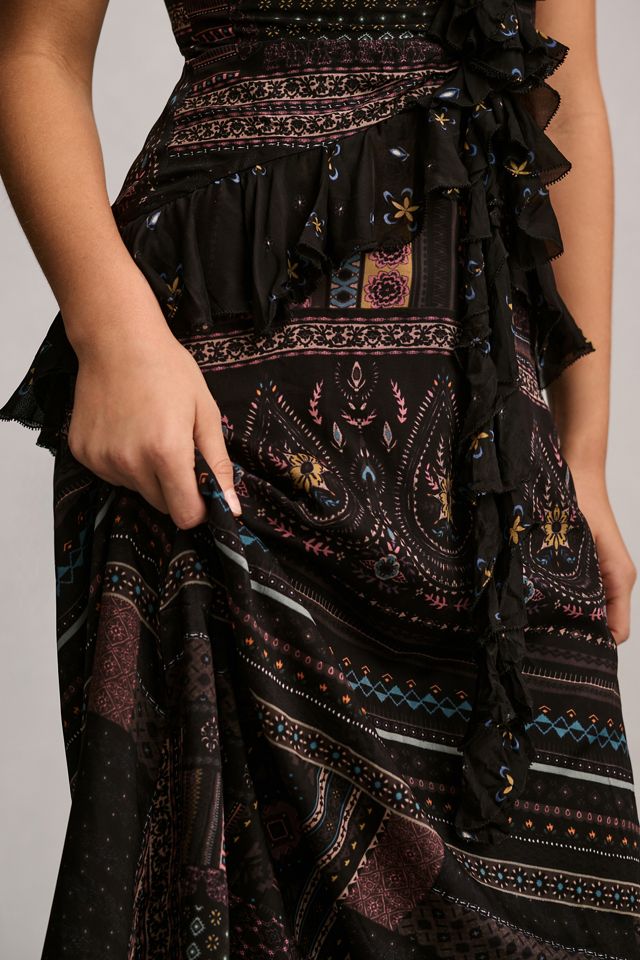 Let Me Be Sheer Printed V-Neck Midi Dress #3