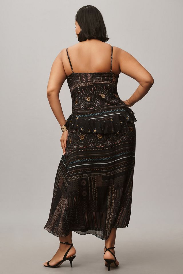 Let Me Be Sheer Printed V-Neck Midi Dress #5