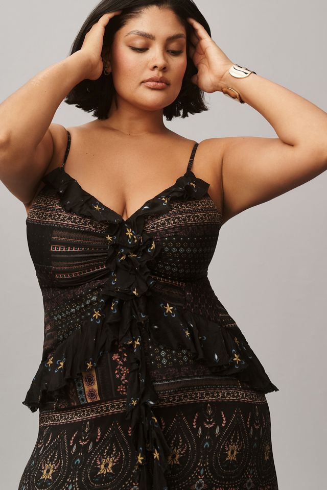 Let Me Be Sheer Printed V-Neck Midi Dress #6