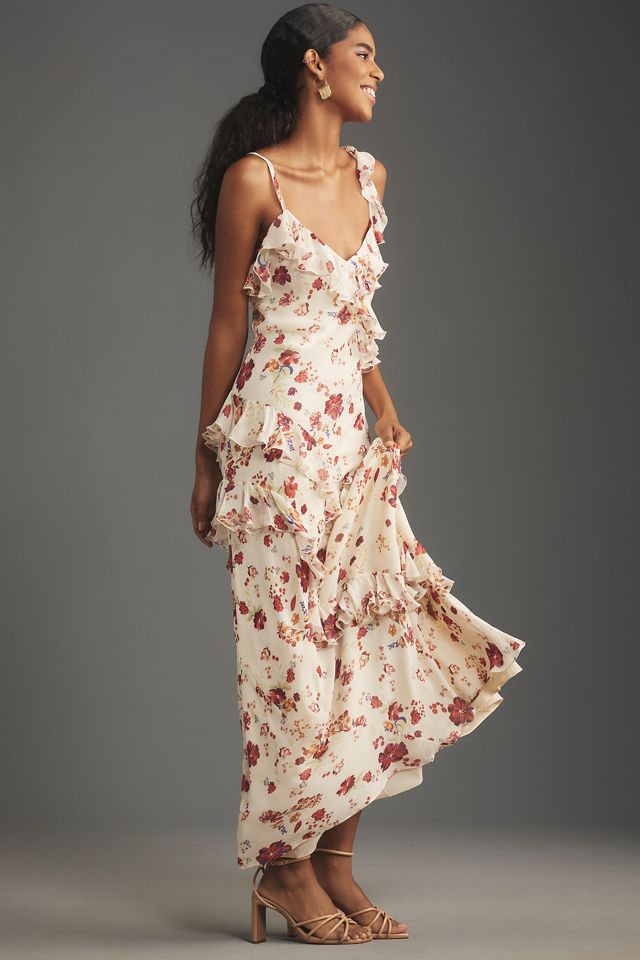 Let Me Be Sleeveless Ruffle Maxi Dress #1