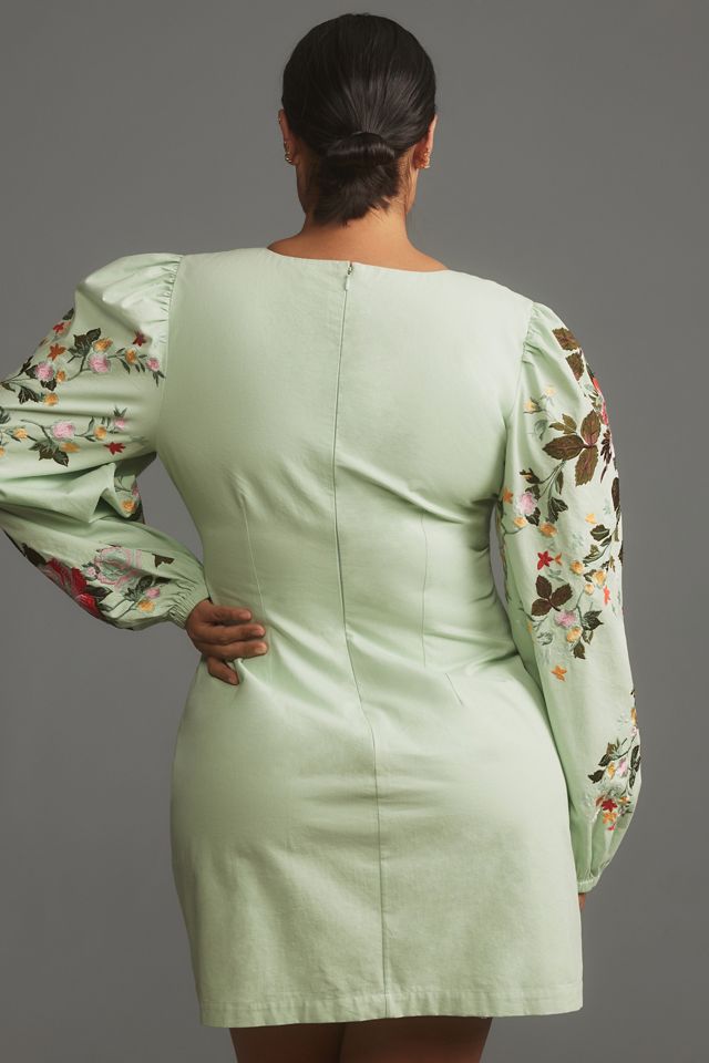 Let Me Be Long-Sleeve Embroidered Mini Dress #6